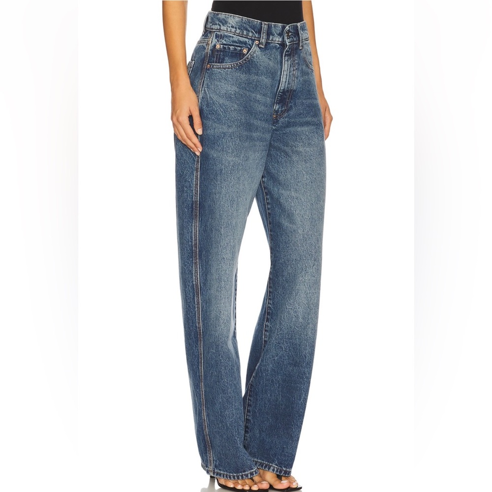 DL1961 Women's Wide Leg Blue Jeans